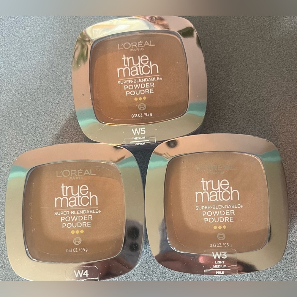 L’Oreal Paris True Match Super Blendable Makeup Powder X 3 Compacts Brand New!